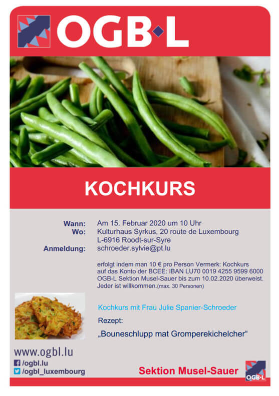 Kochkurs OGBL-Musel-Sauer